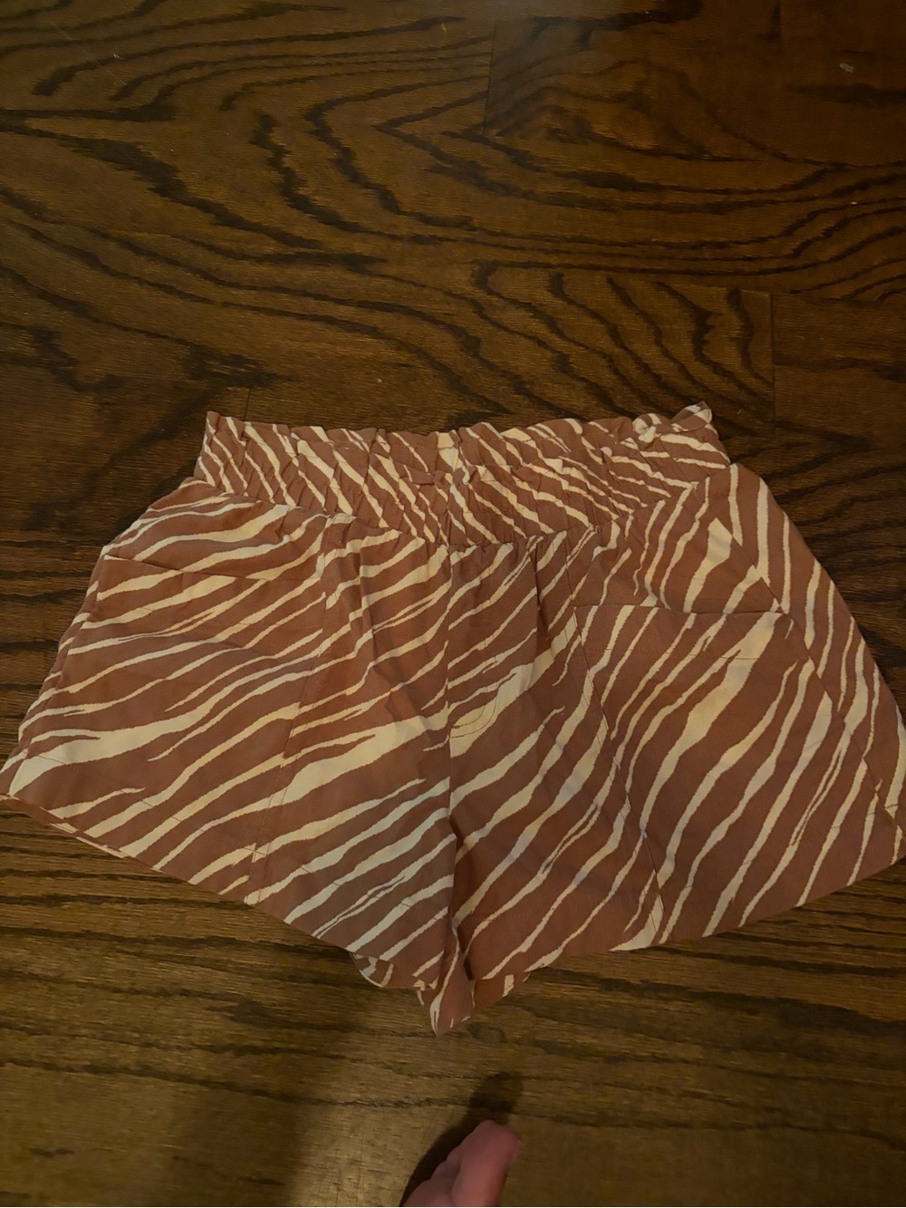 a new day Pink & White Zebra Print High Waist Shorts
